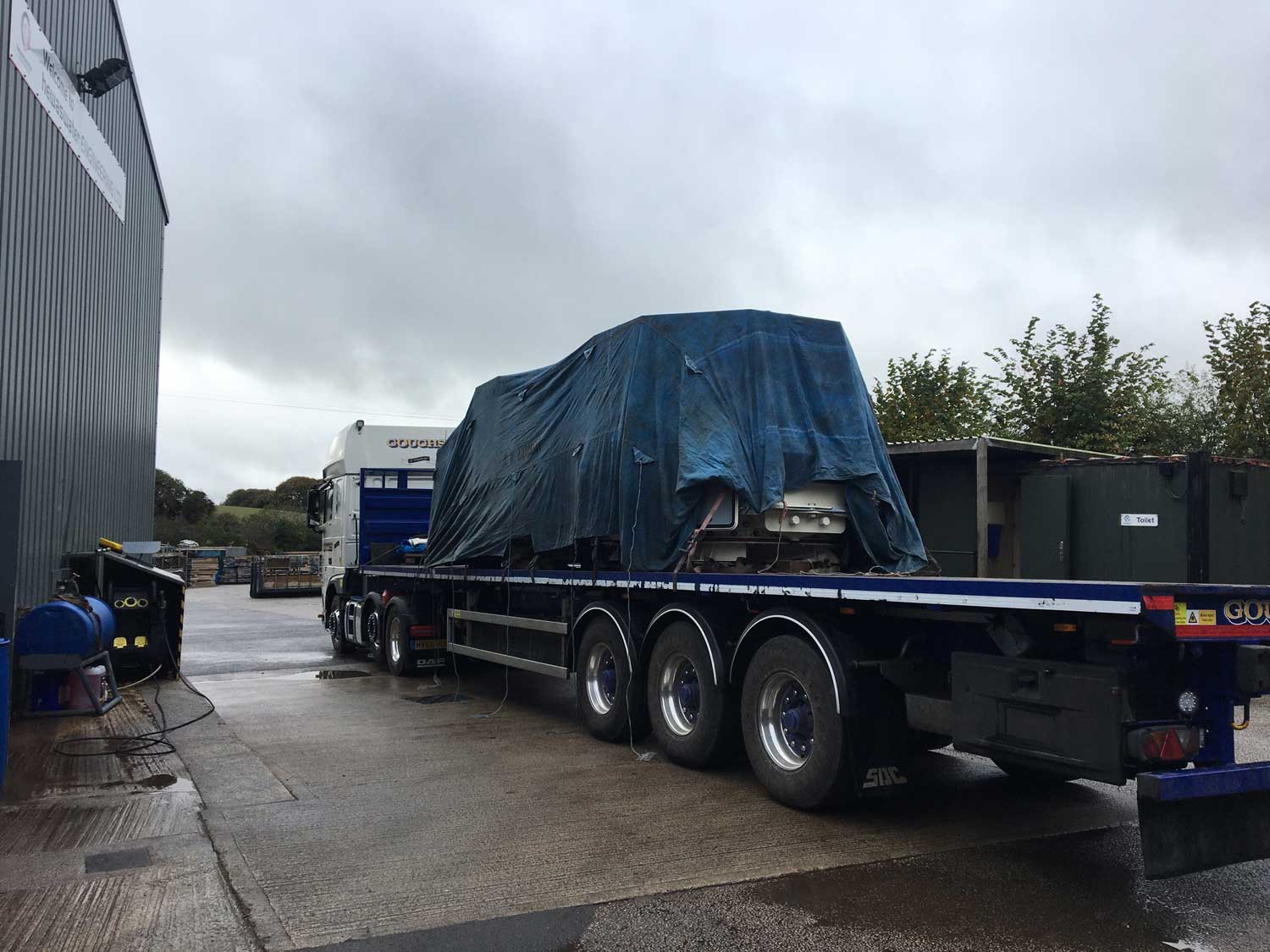 Sandgrinders en route to China - Hewaswater Engineering South West